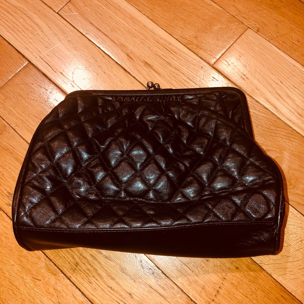 Apt. 9 Black Quilted Clutch